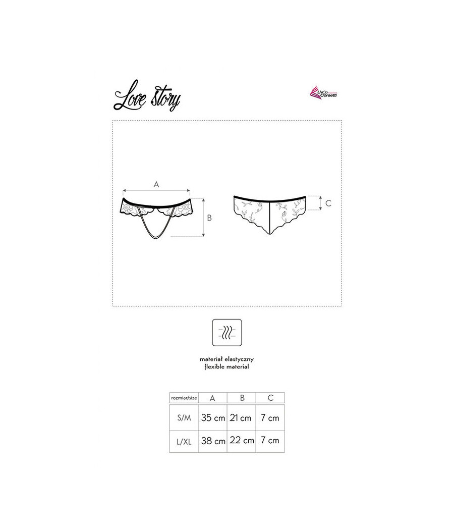 LIVCO CORSETTI FASHION - LOVE STORY LC 90679 CALA CROTCHLESS PRETA L/XL