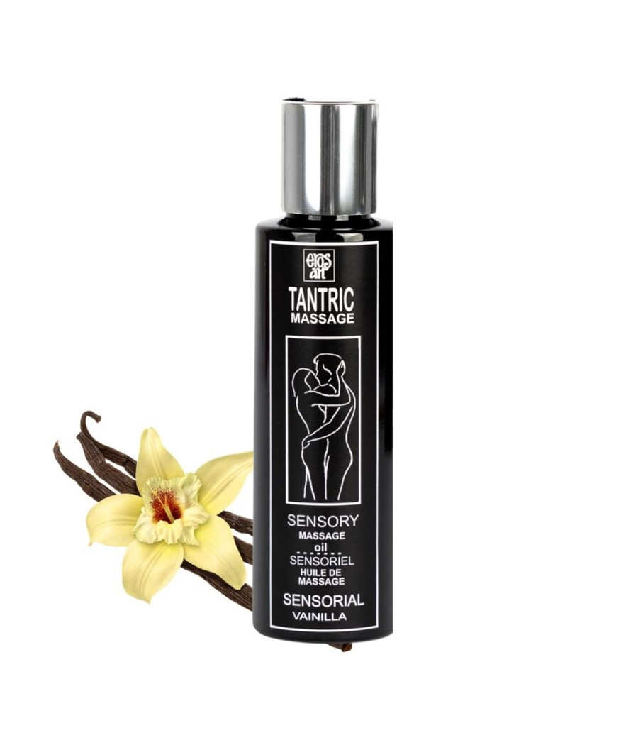 EROS-ART - HUILE DE MASSAGE TANTRIQUE NATURELLE ET VANILLE APHRODISIAQUE 100 ML