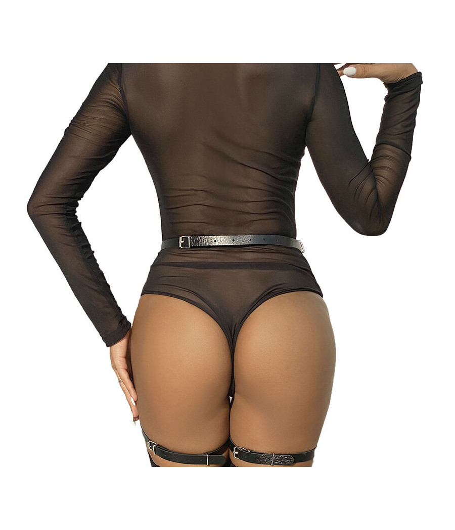 SUBBLIME - HARNAIS DE CORPS EN CUIR NOIR TAILLE UNIQUE