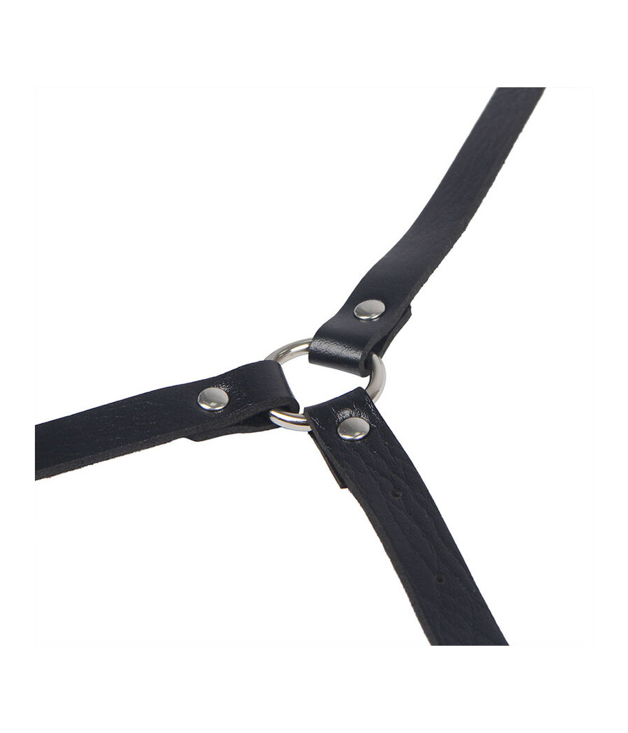 SUBBLIME - LEATHER BODY HARNESS BLACK ONE SIZE