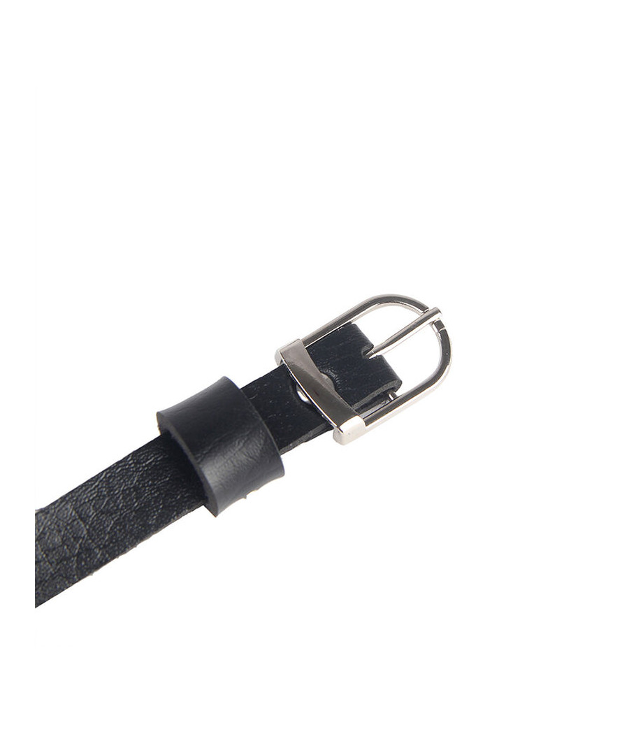 SUBBLIME - PETTORALE CATENE IN PELLE NERA TAGLIA UNICA