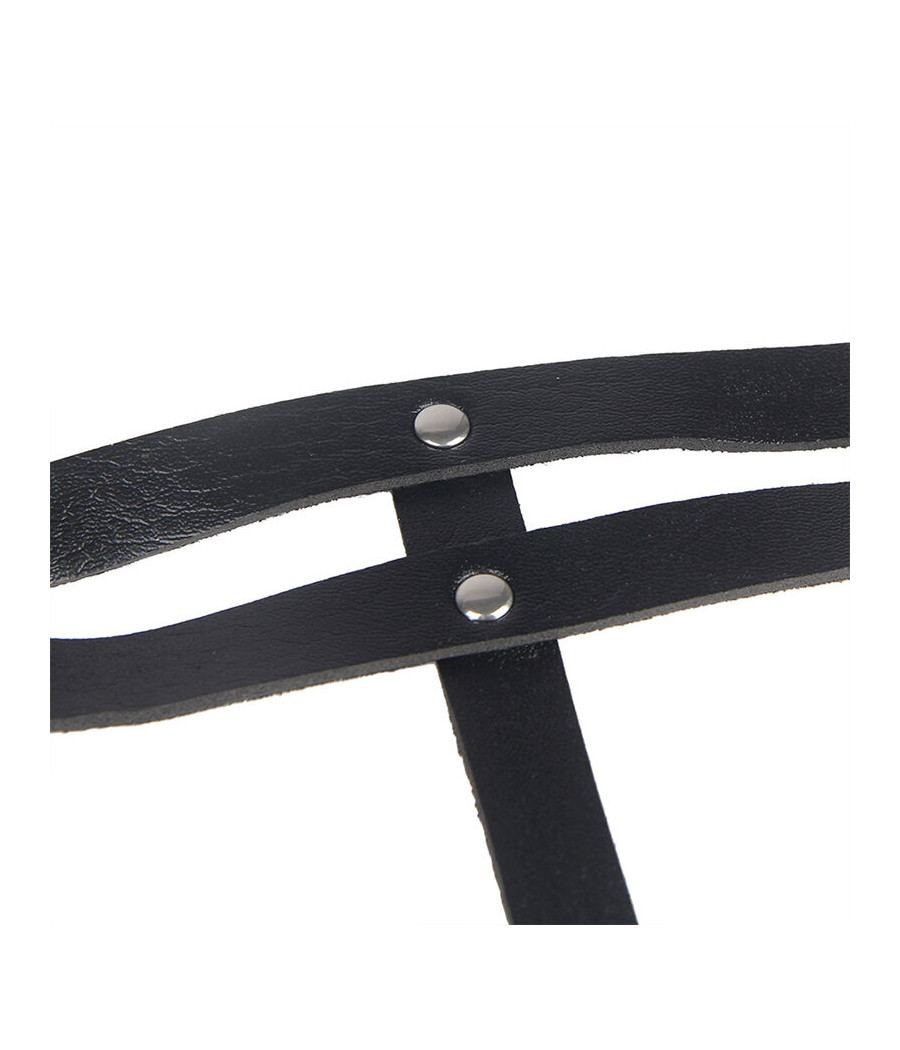 SUBBLIME - LEATHER RING CHAINBELT BLACK ONE SIZE