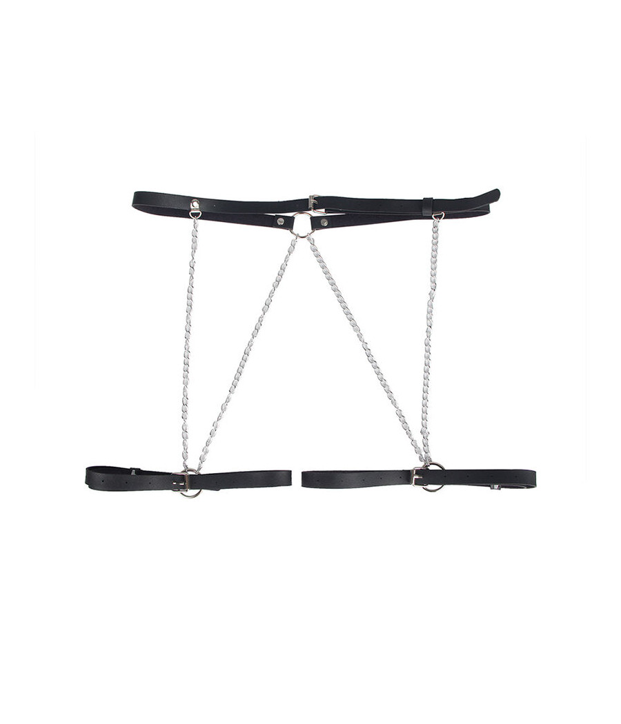 SUBBLIME - ARNÉS FORMA CINTURON CUERO NEGRO TALLA ÚNICA