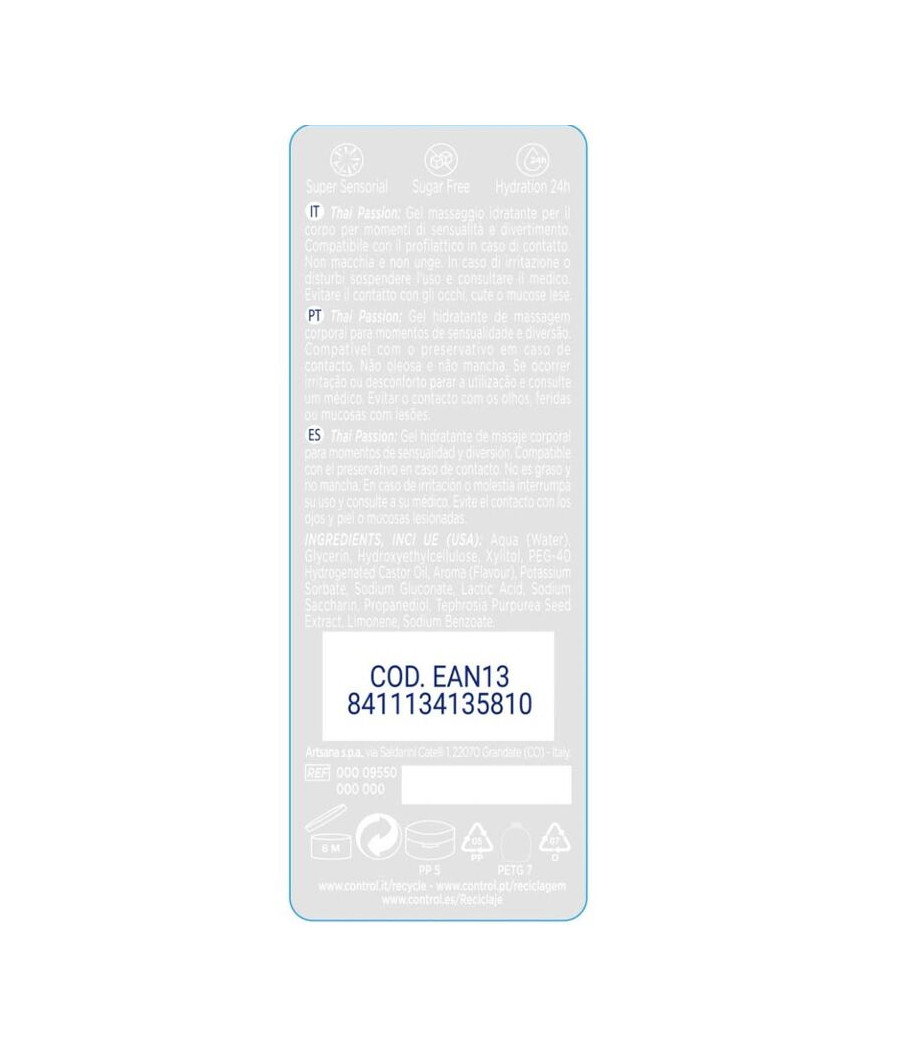 CONTROL - 2 EN 1 MASSAGEM & PRAZER TAILANDÊS PAIXO 200 ML