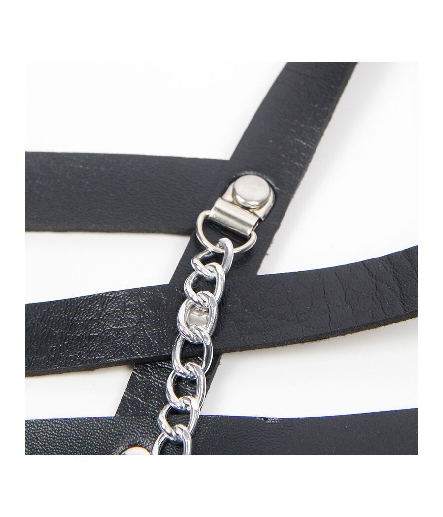 SUBBLIME - KORSETT HARNESS MIT KETTE DETAIL EINE GRÖSSE