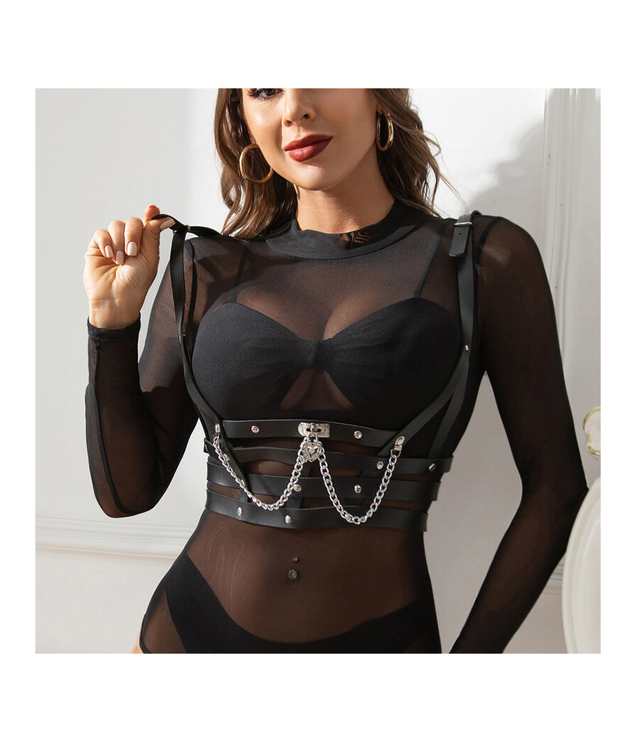 SUBBLIME - HARNAIS CORSET AVEC CHAÎNE DÉTAIL TAILLE UNIQUE