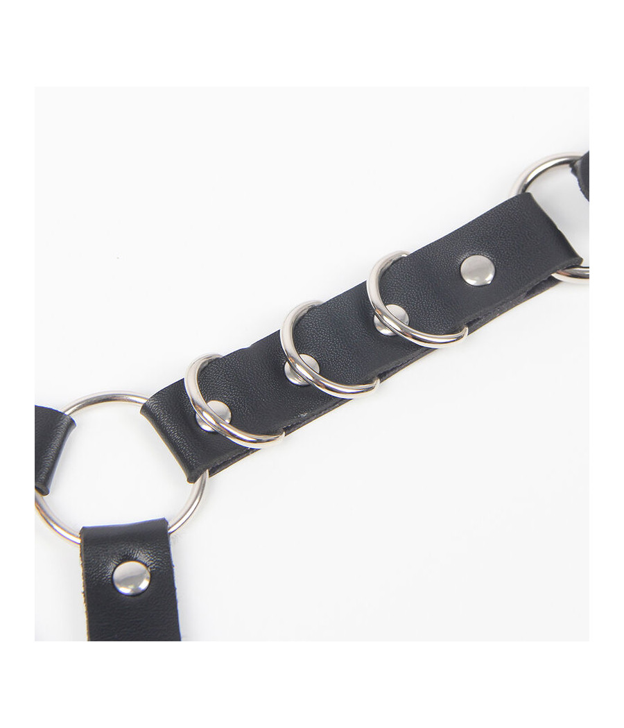 SUBBLIME - GÜRTEL UND STRUMPFBAND MIT RINGEN UND KETTE DETAIL EINE GRÖSSE