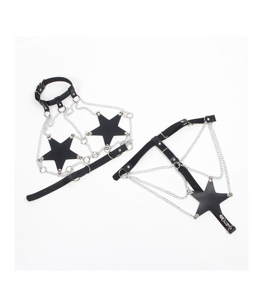 SUBBLIME - FULL BODY HARNESS WITH STAR CHAINDETAIL ONE SIZE