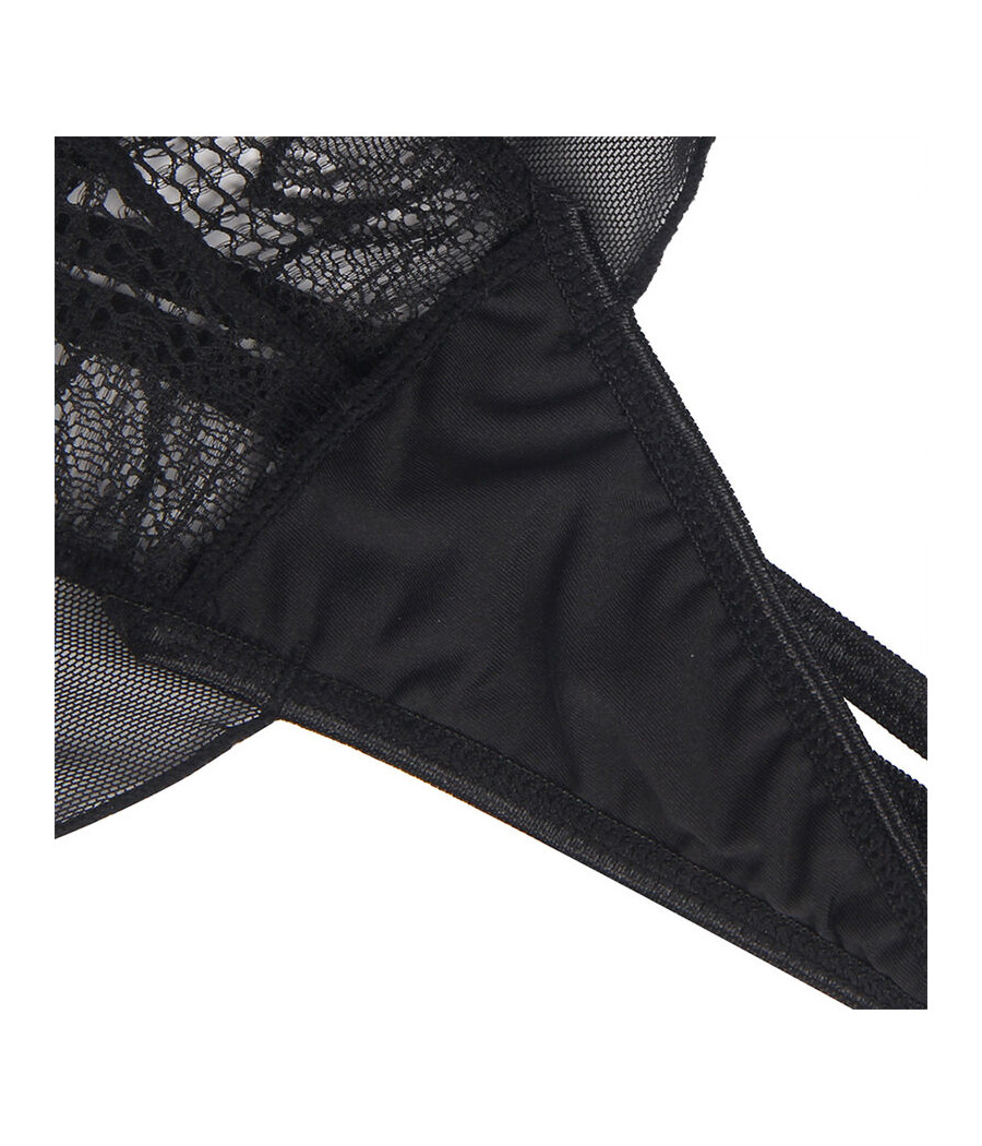 SUBBLIME - TEDDY-HALTER-NECK-BARE-BACK-SPITZE SCHWARZ S/M