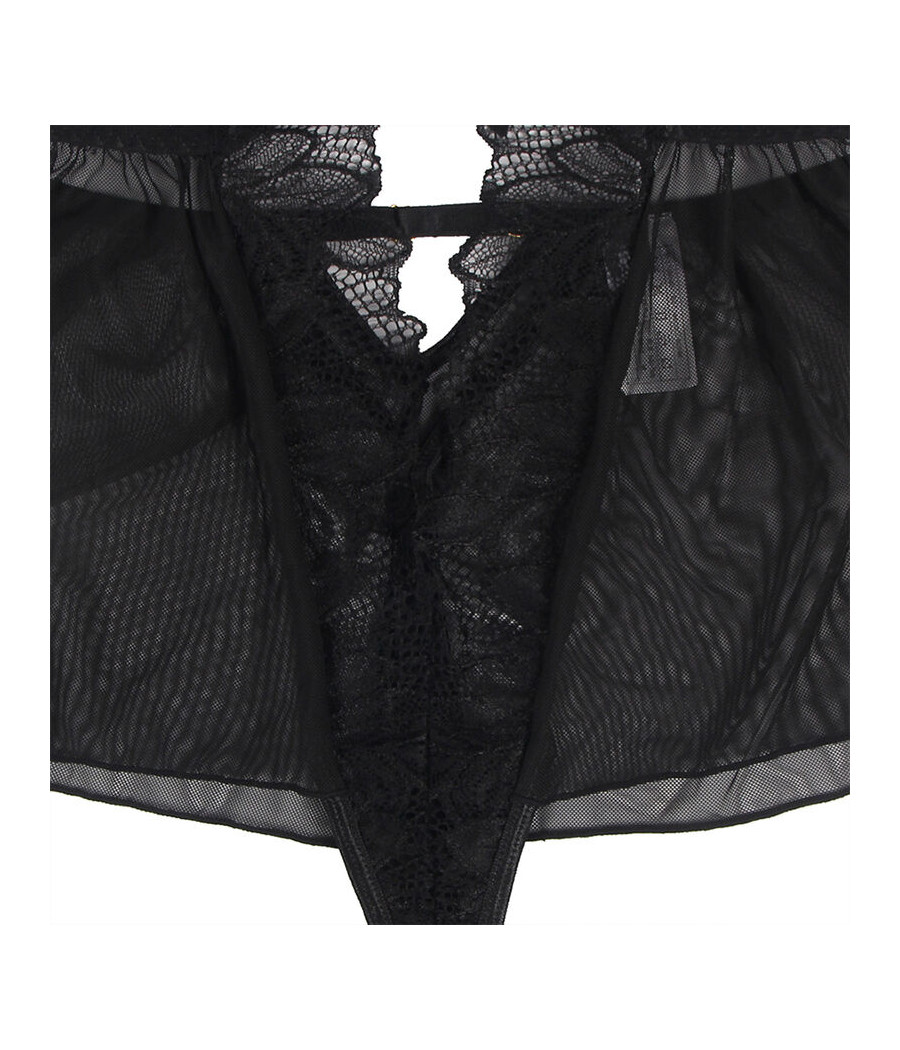 SUBBLIME - TEDDY HALTER COLLO SCHIENA NUDA PIZZO NERO S/M