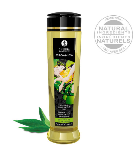 SHUNGA - ACEITE DE MASAJE ORGÁNICO TE VERDE 240 ML