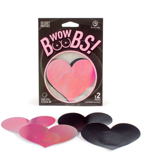 SECRET PLAY - WOW BOOBS! HEART NIPPLE COVERS
