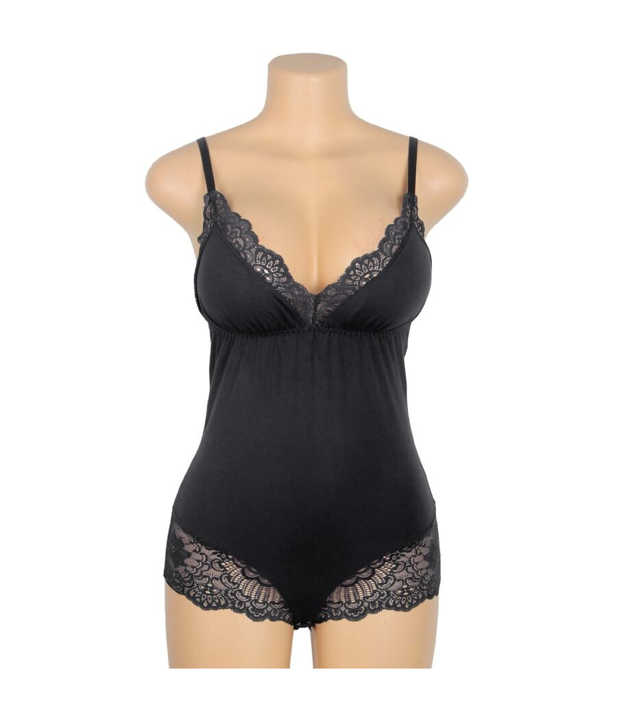 SUBBLIME - ORSACCHIOTTO CON DETTAGLI IN PIZZO FLOREALE NERO L/XL