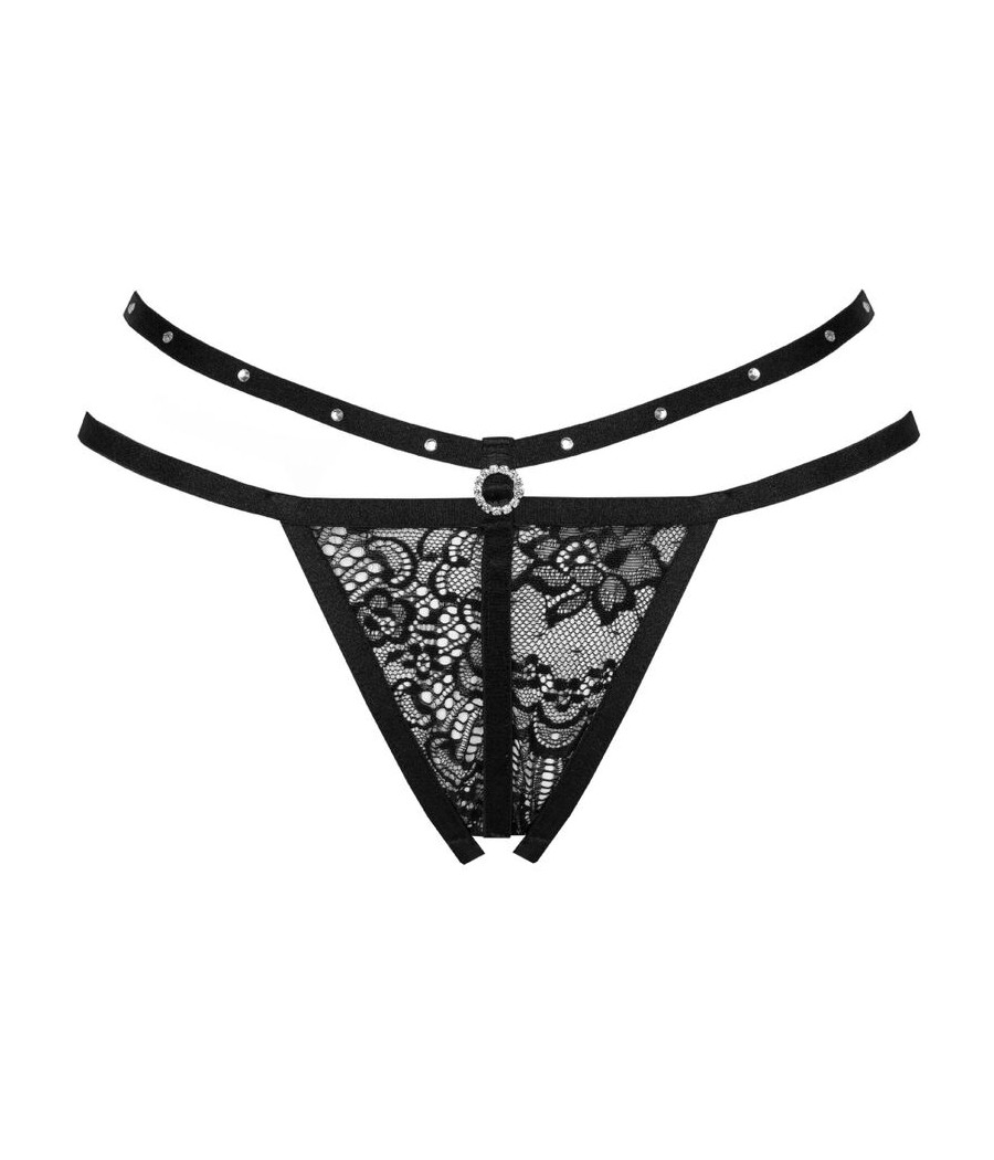 LIVCO CORSETTI FASHION - STRING NOMADE SANS CROTCHLESS NOIR