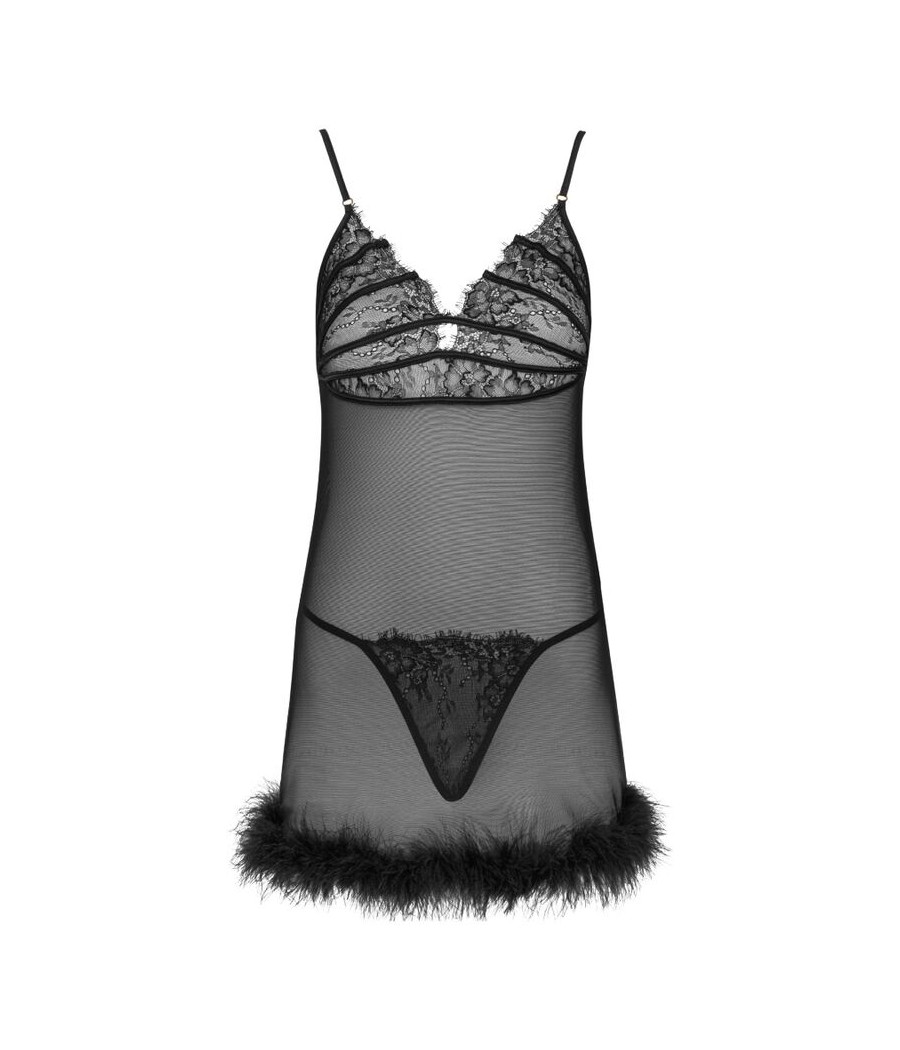 LIVCO CORSETTI FASHION - ZERUNAM SET BABYDOLL + SCHWARZER TANGA