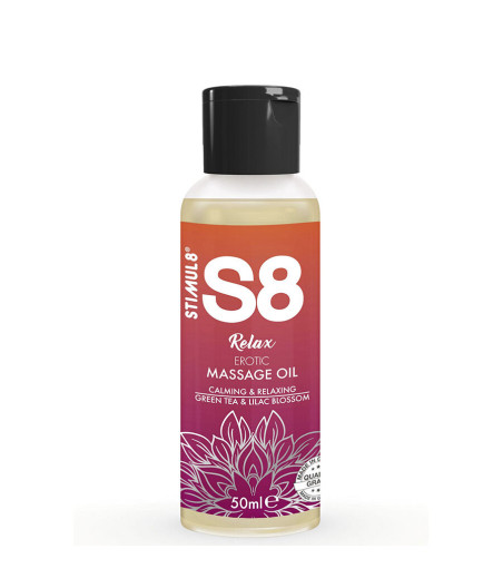 STIMUL8 - S8 RELAX EROTISCHES MASSAGEÖL GRÜNER TEE 50 ML