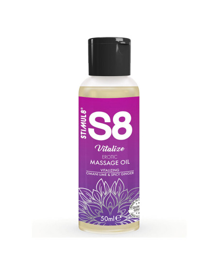 STIMUL8 - S8 VITALIZE HUILE DE MASSAGE ÉROTIQUE CITRON VERT 50 ML
