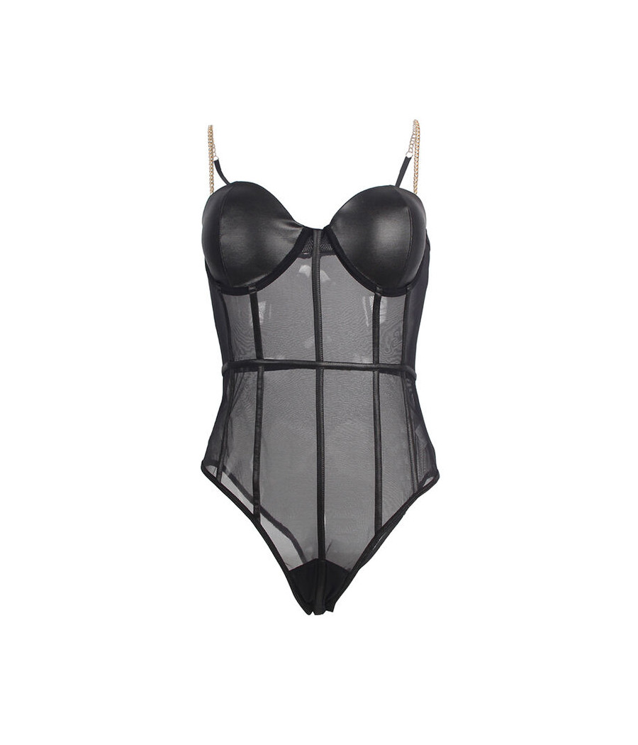 SUBBLIME - BODY NOIR  BRETELLES CHAÎNE S/M