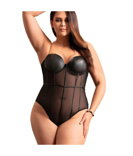 SUBBLIME - BODY NOIR  BRETELLES CHAÎNE L/XL