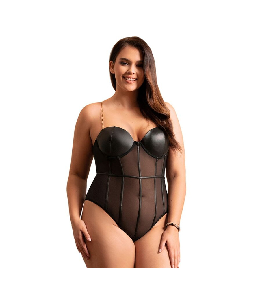 SUBBLIME - BODY CON BRETELLE A CATENA NERA L/XL