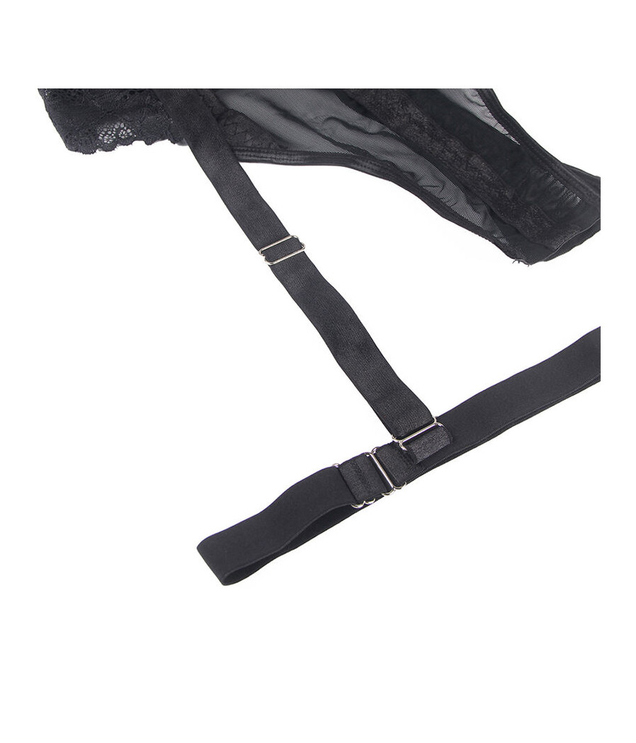 SUBBLIME - TEDDY WITH GARTER STRAP DETAIL CHEST BLACK L/XL