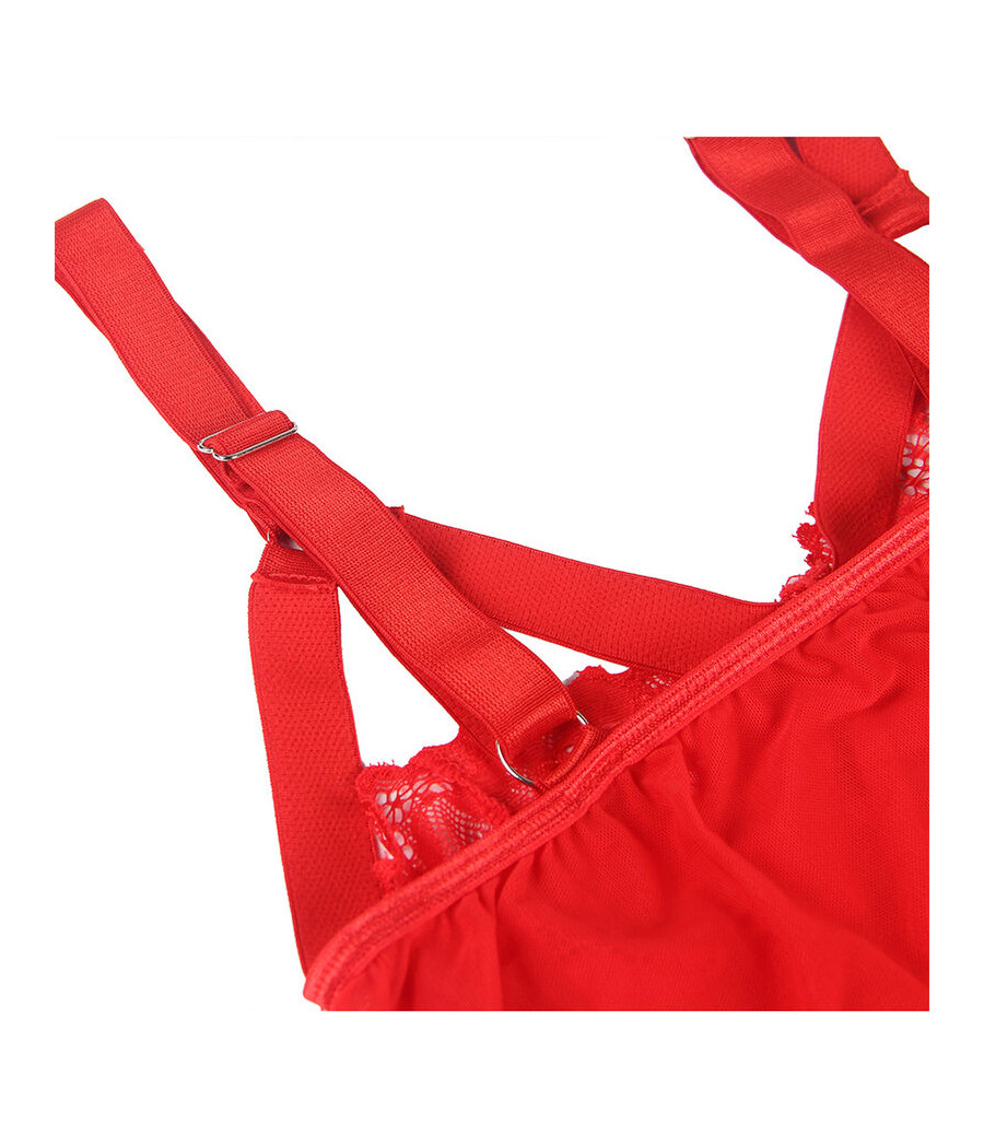 SUBBLIME - ORSACCHIOTTO CON REGGERA DETTAGLIO PETTO ROSSO S/M