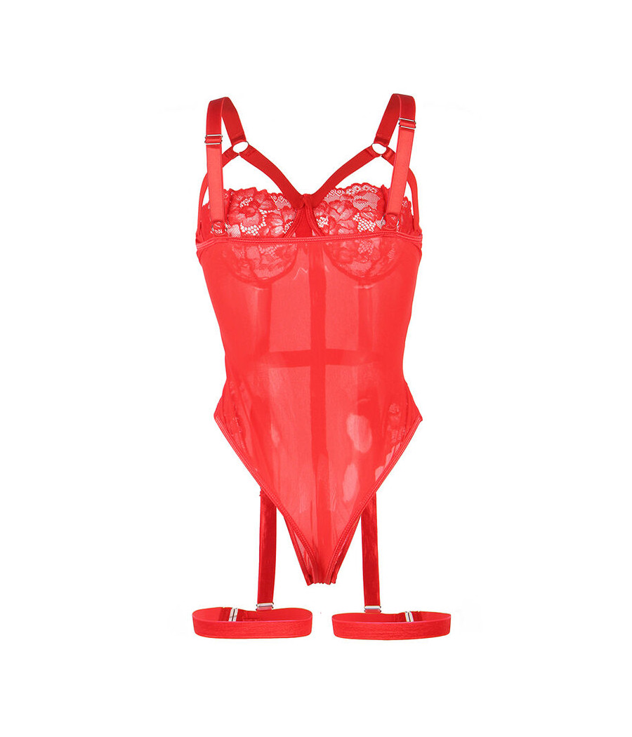 SUBBLIME - TEDDY WITH GARTER STRAP DETAIL CHEST RED L/XL