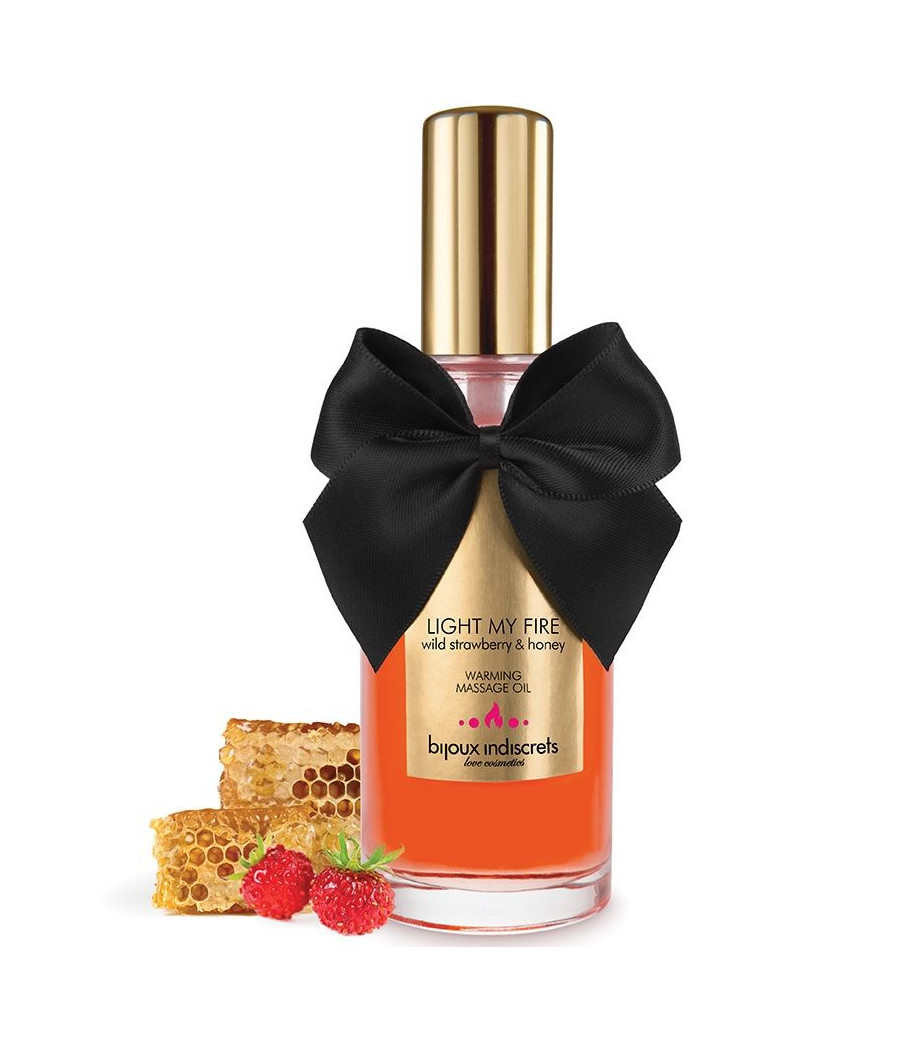 BIJOUX INDISCRETS - MASSAGE OIL HEAT EFFECT STRAWBERRY AROMA