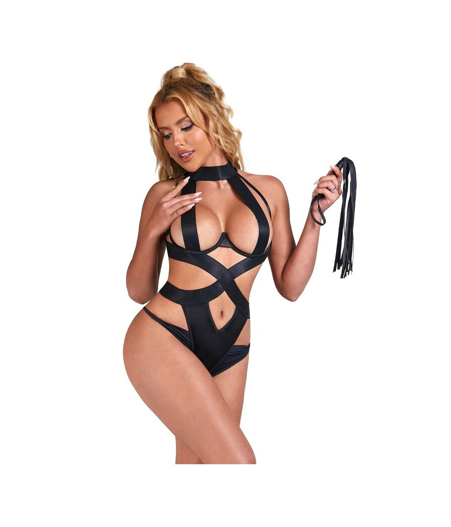 SUBBLIME - CORPO HALTER SEXY COM ARNÊS PRETO S/M