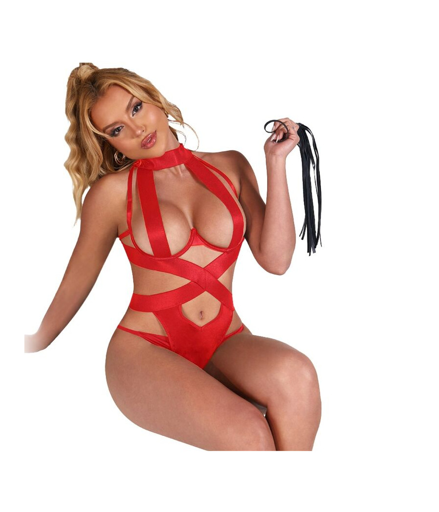 SUBBLIME - BODY SEXY CAVEZZA CON IMBRACATURA ROSSO S/M