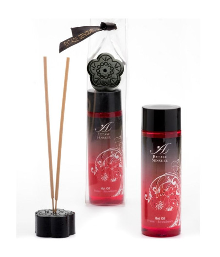 EXTASE SENSUAL - ACEITE ESTIMULANTE CALOR FRESA 100 ML