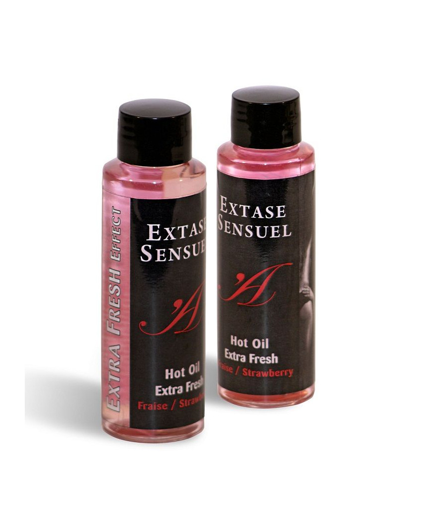 EXTASE SENSUAL - OLIO DA MASSAGGIO CON EFFETTO FRAGOLA EXTRA FRESCO 100 ML