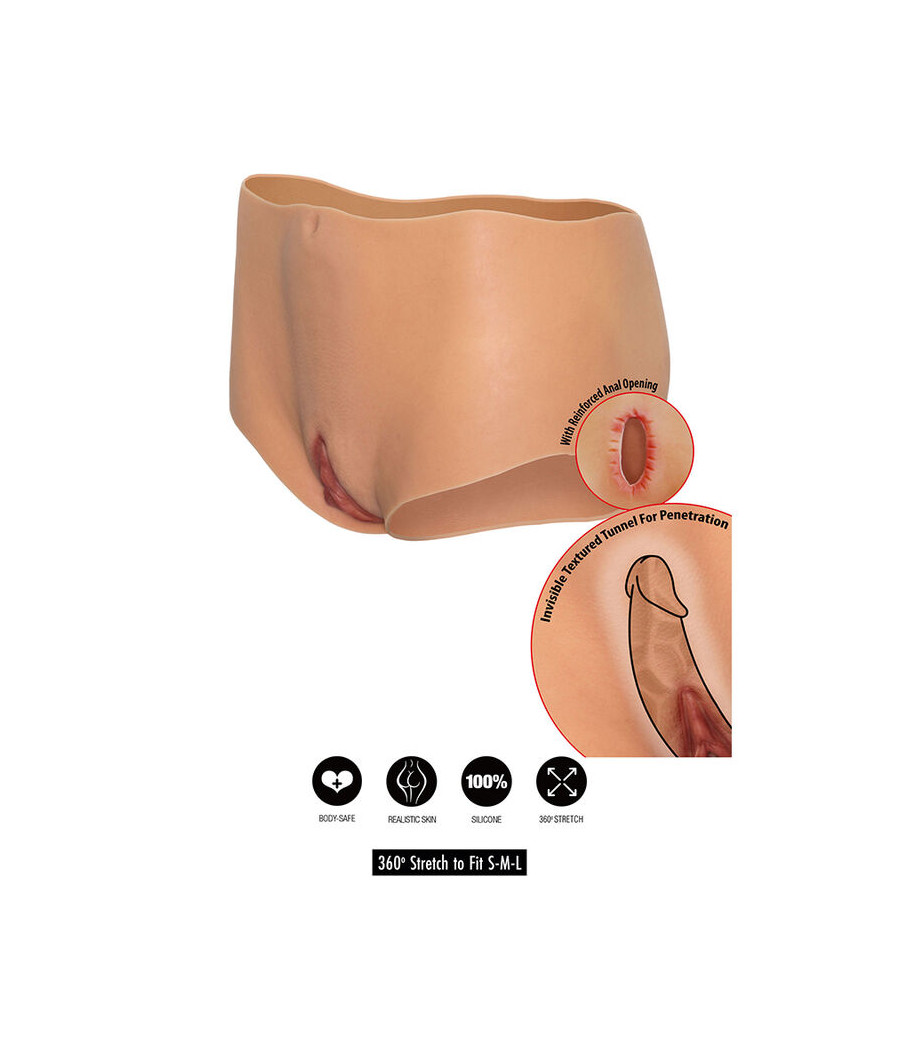 HIDDEN DESIRE - ALTER EGO OPEN VAGINA & ASS BRIEF MEDIUM WAIST FLESH