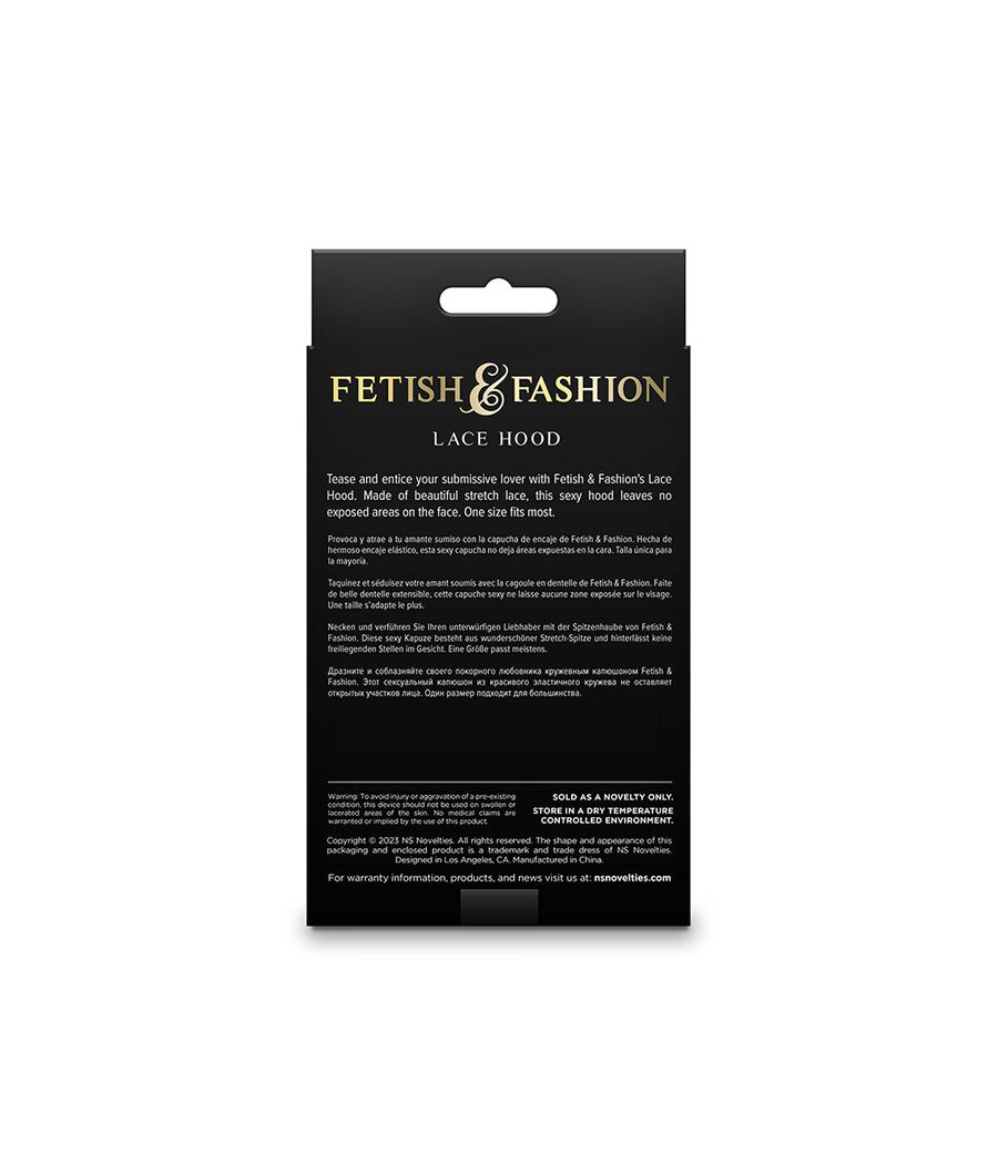 NS NOVELTIES - FETISH & FASHION SPITZENHAUBE SCHWARZ