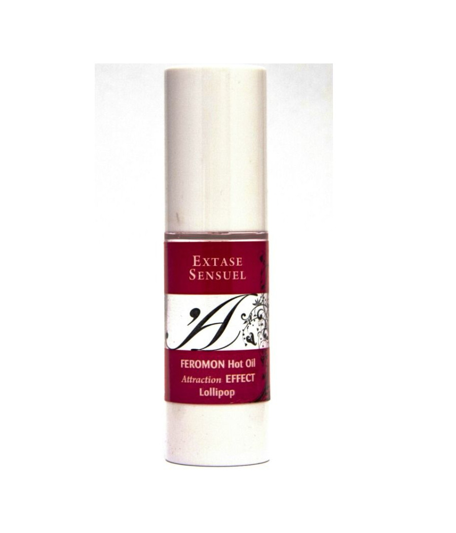 EXTASE SENSUAL - ÓLEO DE MASSAGEM EFEITO DE AQUECIMENTO COM FEROMONAS DE PIRULITO 30 ML