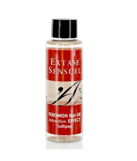 EXTASE SENSUAL - ÓLEO DE MASSAGEM DE EFEITO DE CALOR COM FEROMONAS DE PIRULET 100 ML