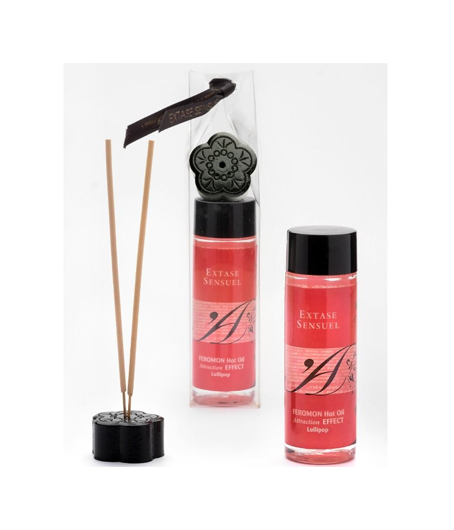 EXTASE SENSUAL - ÓLEO DE MASSAGEM DE EFEITO DE CALOR COM FEROMONAS DE PIRULET 100 ML