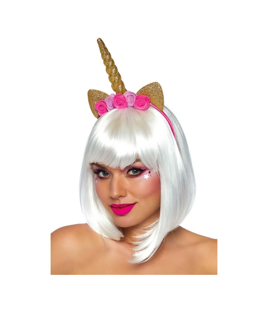 LEG AVENUE - DIADEMA DE UNICORNIO CON FLORES DORADO