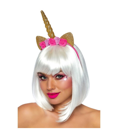 LEG AVENUE - EINHORN-BLUMEN-STIRNBAND GOLD