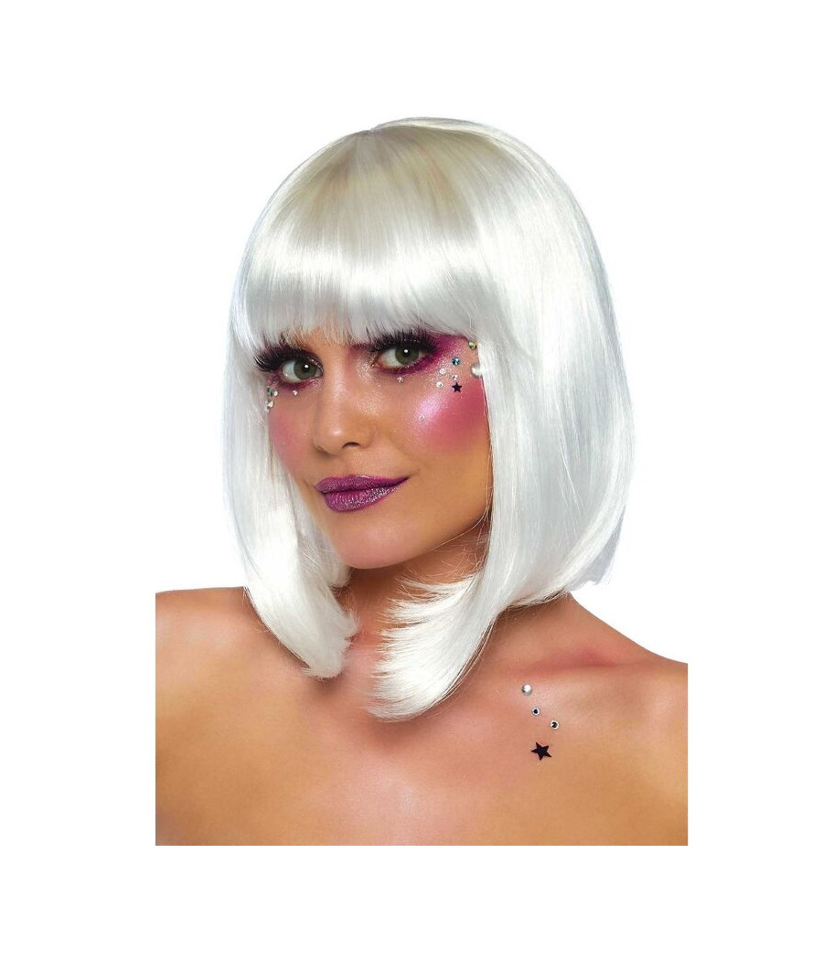 LEG AVENUE - PERUCA BOB CUT FOSFORESCENTE BRANCA
