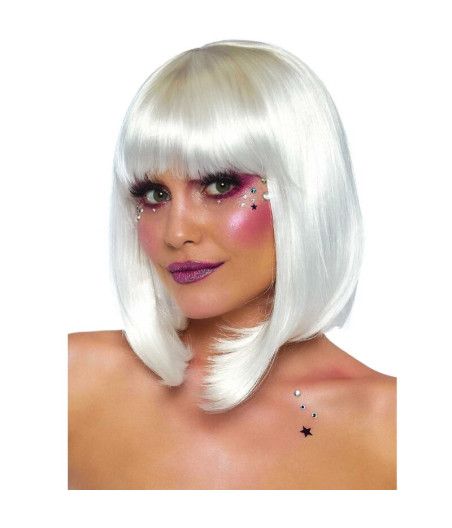 LEG AVENUE - PELUCA CORTE BOB FOSFORESCENTE BLANCO