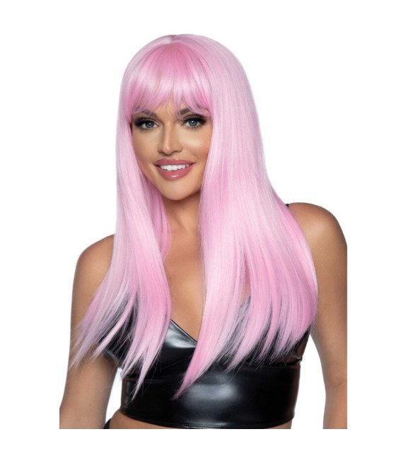 LEG AVENUE - LONG STRAIGHT BANG WIG PINK