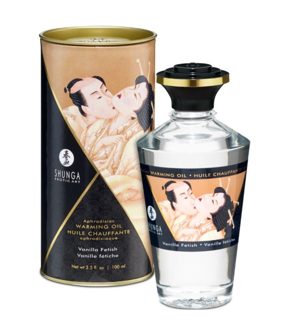 SHUNGA - OLIO DA MASSAGGIO EFFETTO CALDO AL GUSTO VANIGLIA FETISH 100 ML