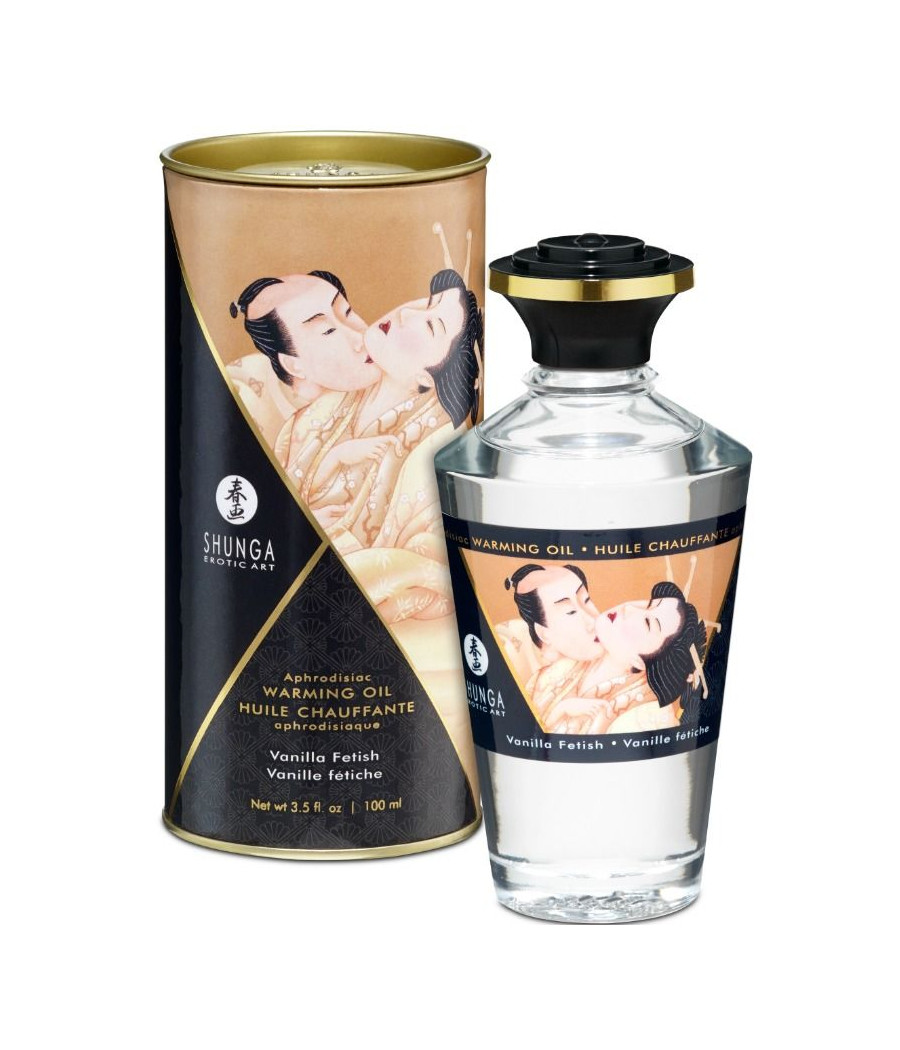 SHUNGA - HUILE DE MASSAGE EFFET CHALEUR SAVEUR VANILLE FÉTICHE 100 ML