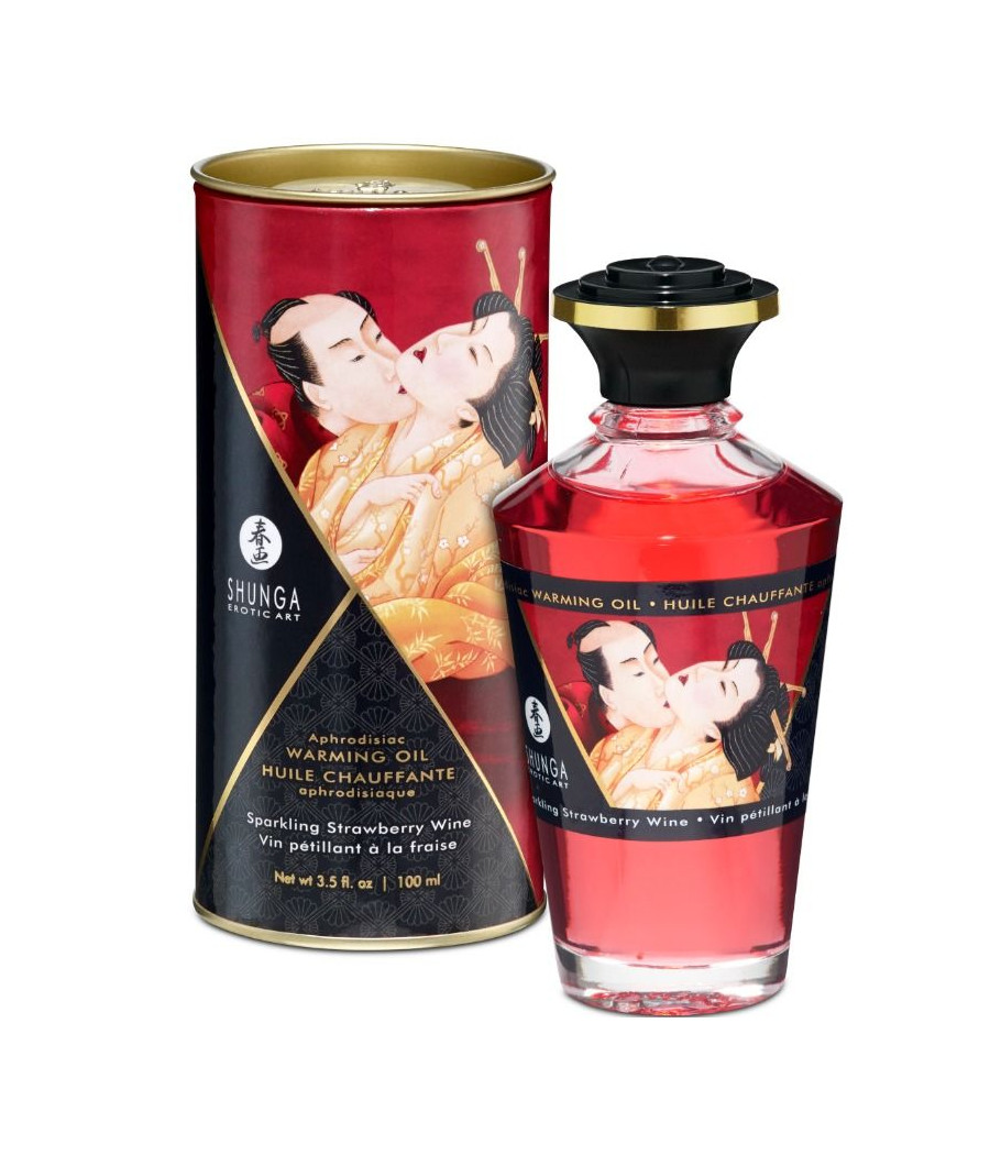 SHUNGA - ERDBEER- UND CAVA-WÄRMEEFFEKT-MASSAGEÖL 100 ML