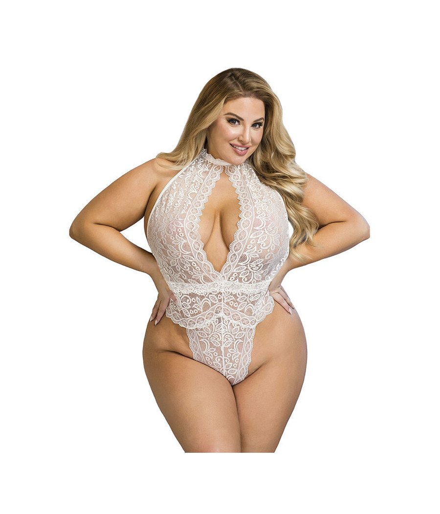 SUBBLIME - 953867 SPITZEN-BODYSUIT WEISS L/XL