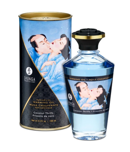SHUNGA - ACEITE MASAJE EFECTO CALOR SABOR COCO 100 ML