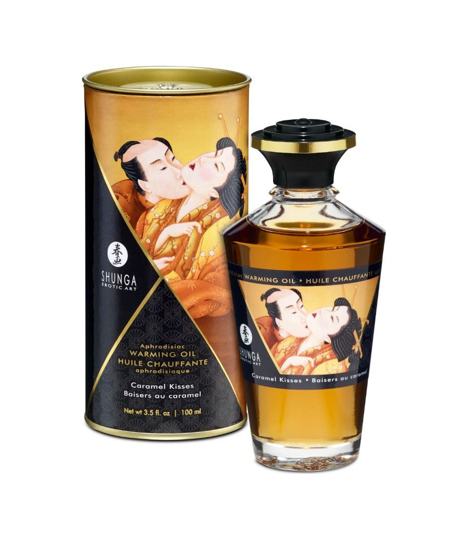 SHUNGA - MASSAGE OIL WITH HEAT EFFECT CARAMEL FLAVOR 100 ML