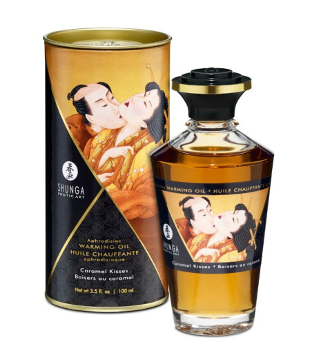 SHUNGA - MASSAGE OIL WITH HEAT EFFECT CARAMEL FLAVOR 100 ML