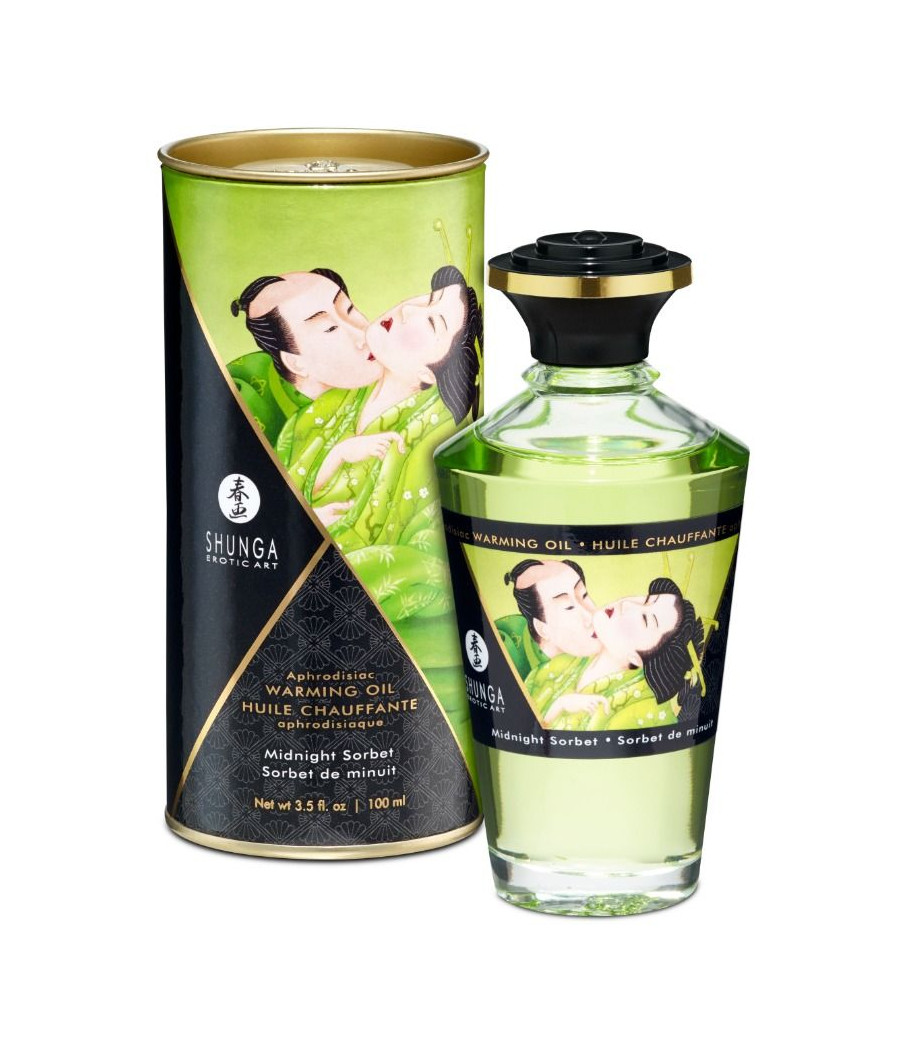 SHUNGA - MASSAGEÖL MIT WÄRMEEFFEKT MITTERNACHTSORBTGESCHMACK 100 ML